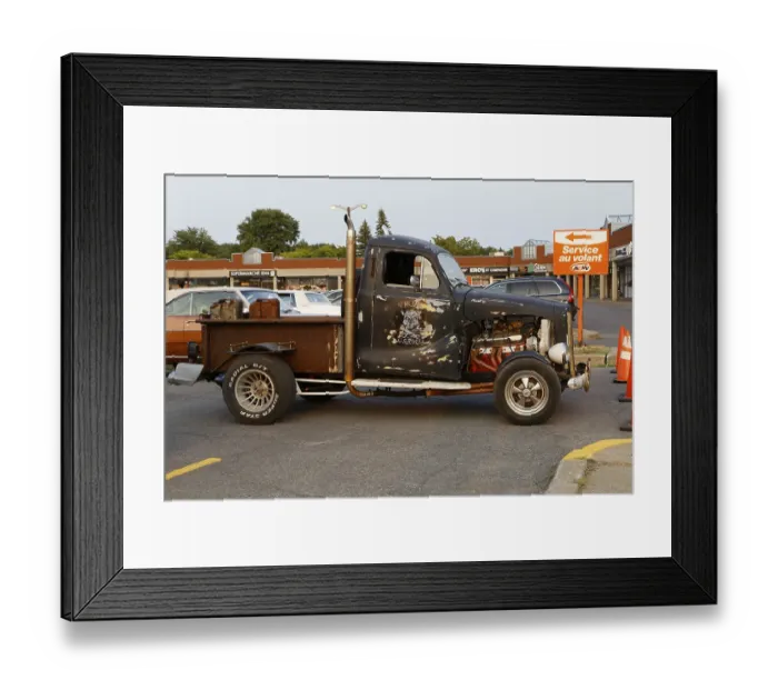 Framed Print : Rusty vintage truck, car show, Chateauguay