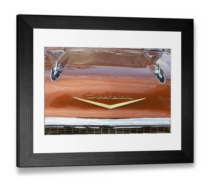 Framed Print : Car detail, front grill, car show Framed Print : Car detail, front grill, car show