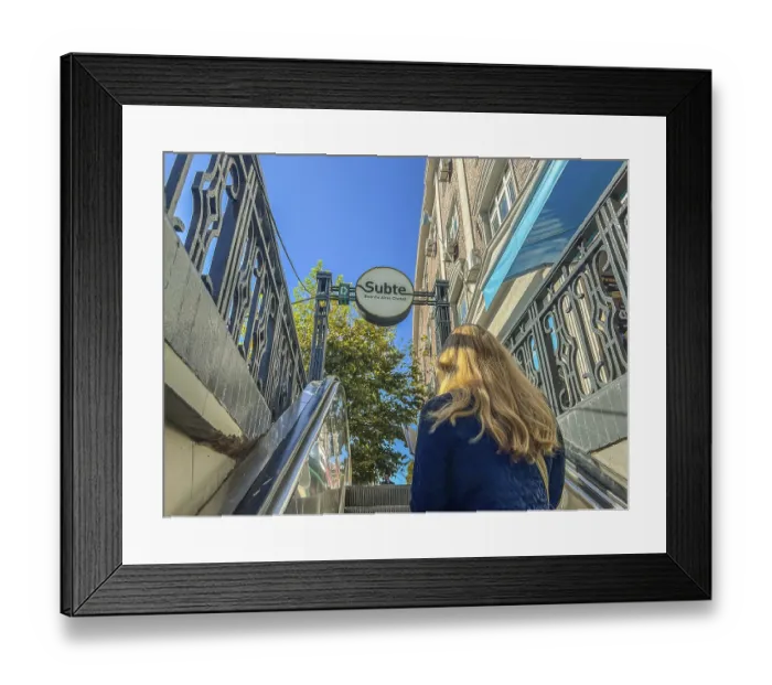 Framed Print : Underground staircase, Palermo underground station