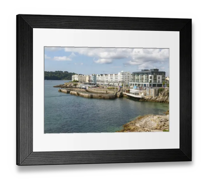 Framed Print : Seafront coastline waterfront, city of Plymouth