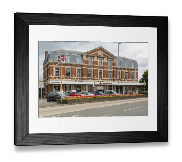 Framed Print : Railway train station building Framed Print : Railway train station building