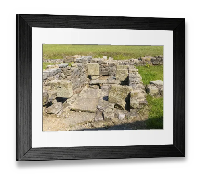 Framed Print : Latrine at Roman fort of Arbeia