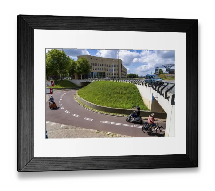 Framed Print : Roundabout in the Dutch city of Houten Framed Print : Roundabout in the Dutch city of Houten