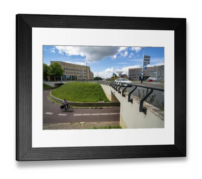 Framed Print : Roundabout in the Dutch city of Houten
