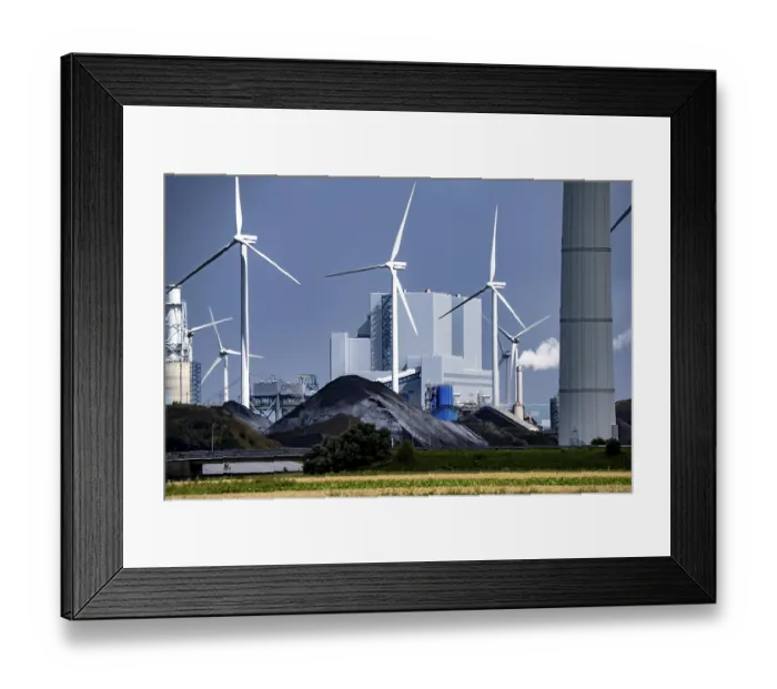 Framed Print : RWE coal-fired power plant Eemshavencentrale