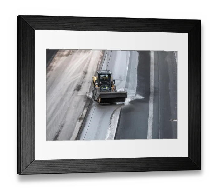 Framed Print : Rehabilitation of the A52 motorway near Essen