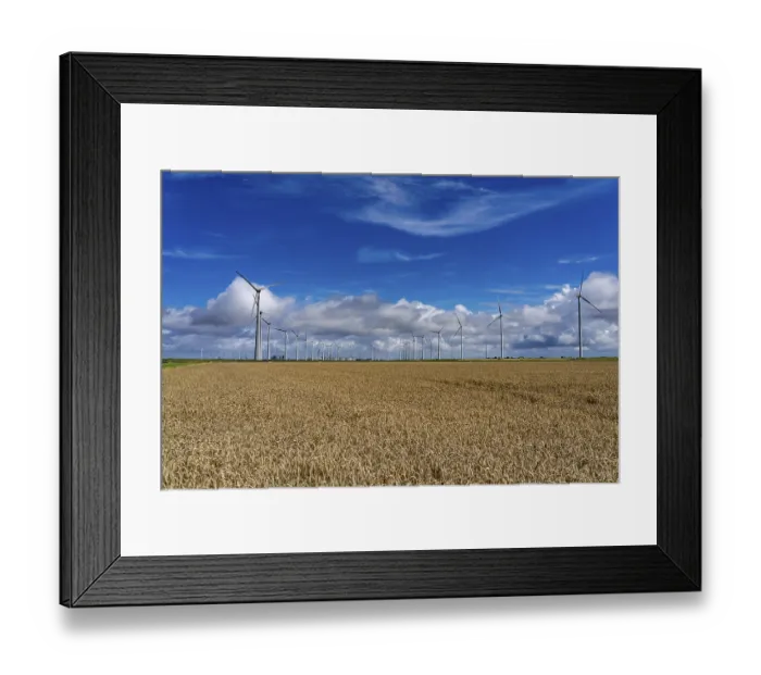Framed Print : Wind farms Westereems and Growind