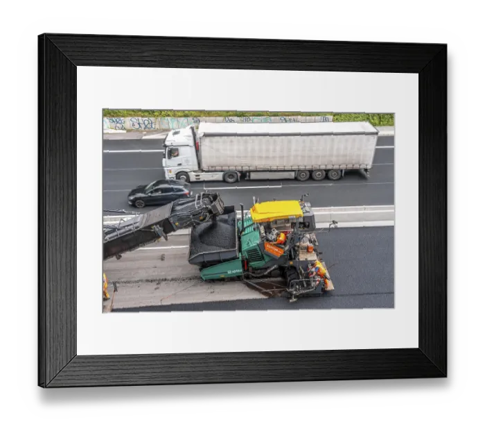 Framed Print : Rehabilitation of the A52 motorway near Essen