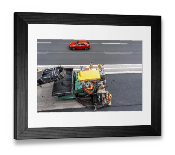 Framed Print : Rehabilitation of the A52 motorway near Essen