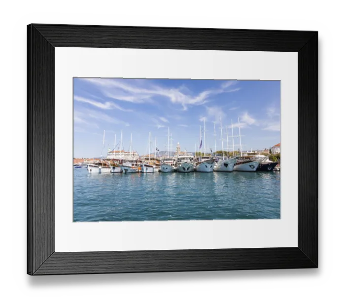 Framed Print : Boats in the harbour of Split, Split