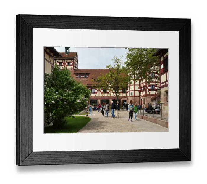 Framed Print : Burghof, Imperial Castle, Nuremberg Castle