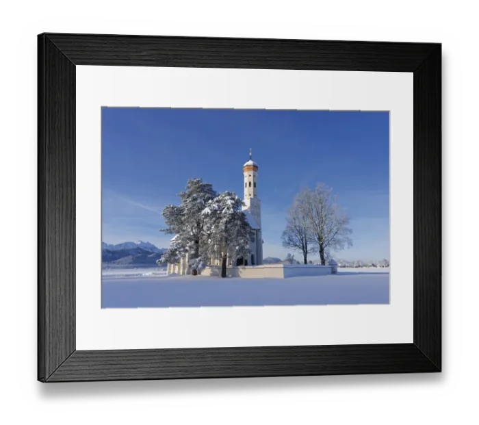 Framed Print : Church of St Coloman in winter