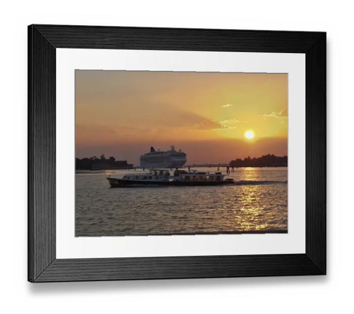 Framed Print : Wonderful sunset in venice at the beach