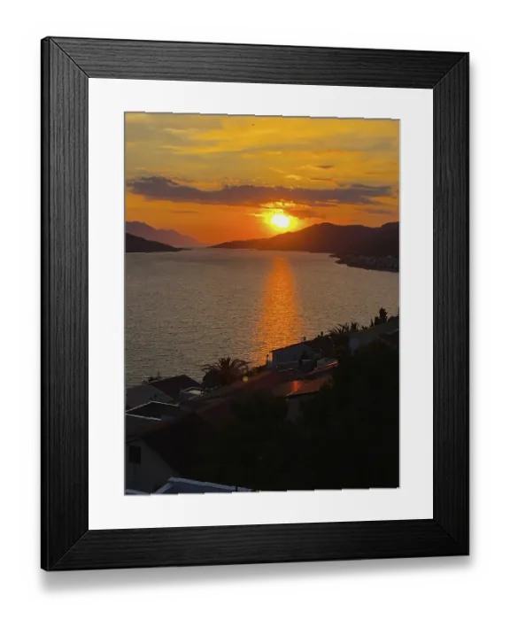 Framed Print : Wonderful sunset at the beach
