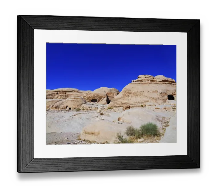 Framed Print : Old stone caves in the dessert