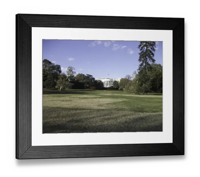 Framed Print : The white house with the park Framed Print : The white house with the park