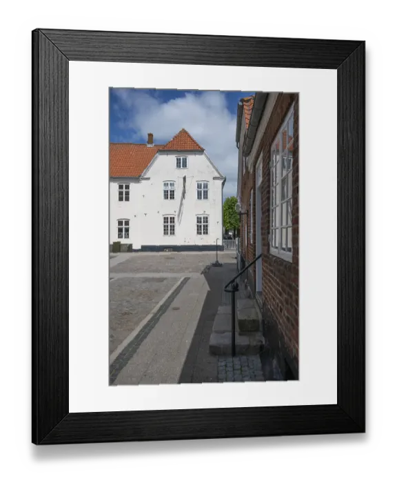 Framed Print : Historic whitewashed building, Old Town