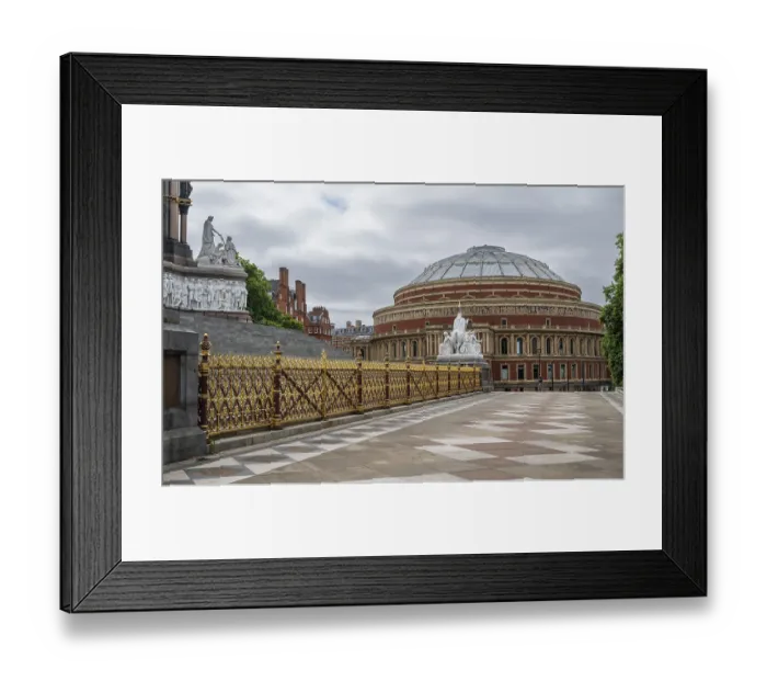 Framed Print : Albert Memorial and Royal Albert Hall concert hall