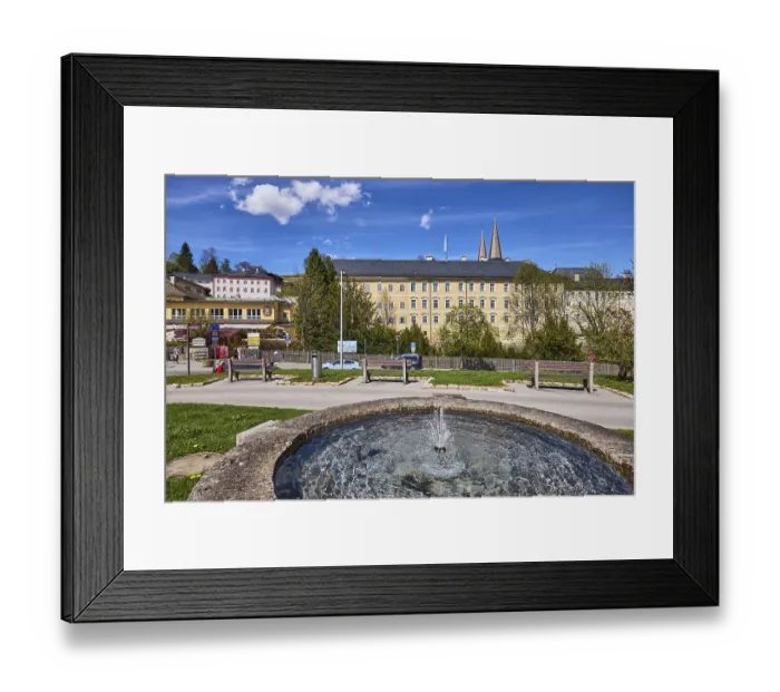 Framed Print : Royal Castle Berchtesgaden, Fischerbrunnen