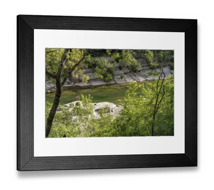 Framed Print : The Herault Gorge and the Herault River near Laroque