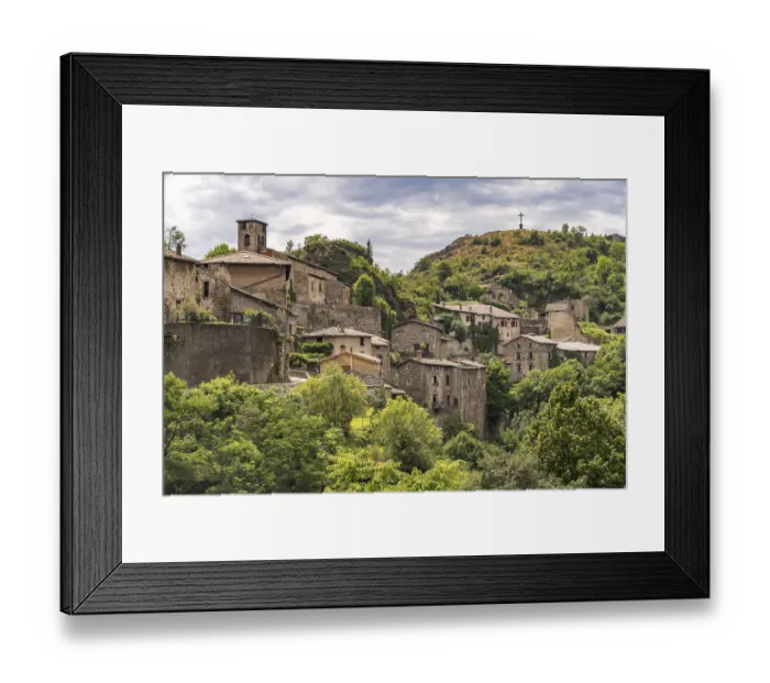 Framed Print : The village of Malleval in the Pilat Regional nature park Park