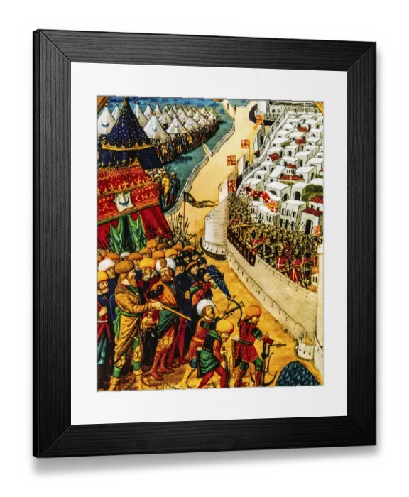 Framed Print : Ottomans besiege the Knights of Rhodes Framed Print : Ottomans besiege the Knights of Rhodes