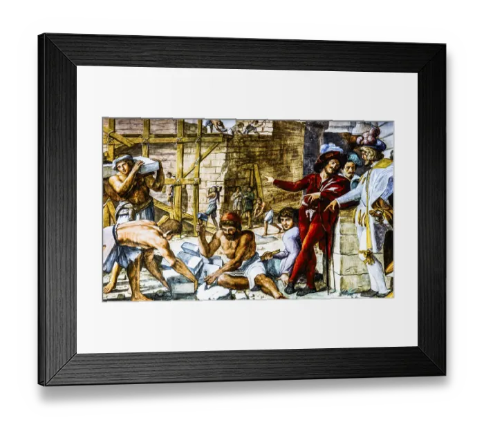 Framed Print : Restoration of Jerusalem's city wall in 1229 Framed Print : Restoration of Jerusalem's city wall in 1229
