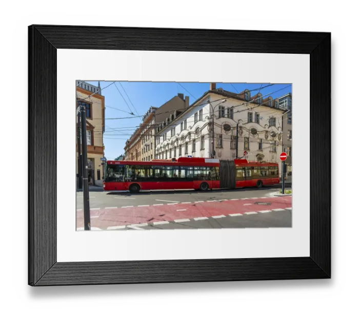 Framed Print : Trolleybus in Bratislava, Slovakia