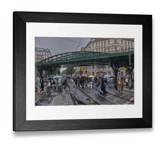 Framed Print : Germany, Berlin, 17.07.2025, rainy day in Prenzlauer Berg