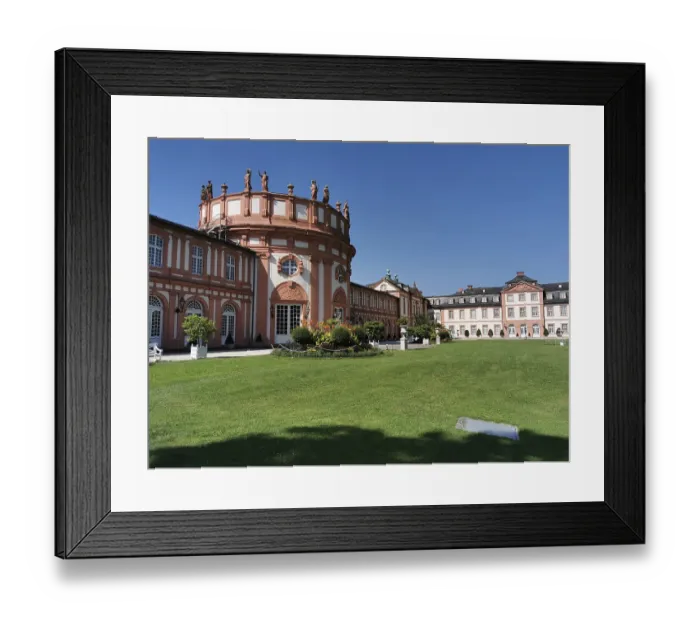 Framed Print : Garden side, park side of Biebrich Palace