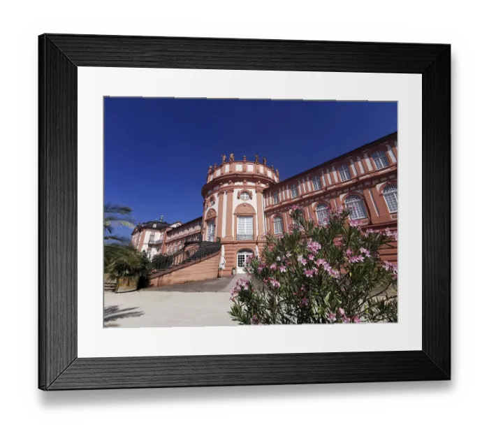Framed Print : Rhine side of Biebrich Palace, former residence of the Princes of Nassau-Usingen in Wiesbaden-Biebrich