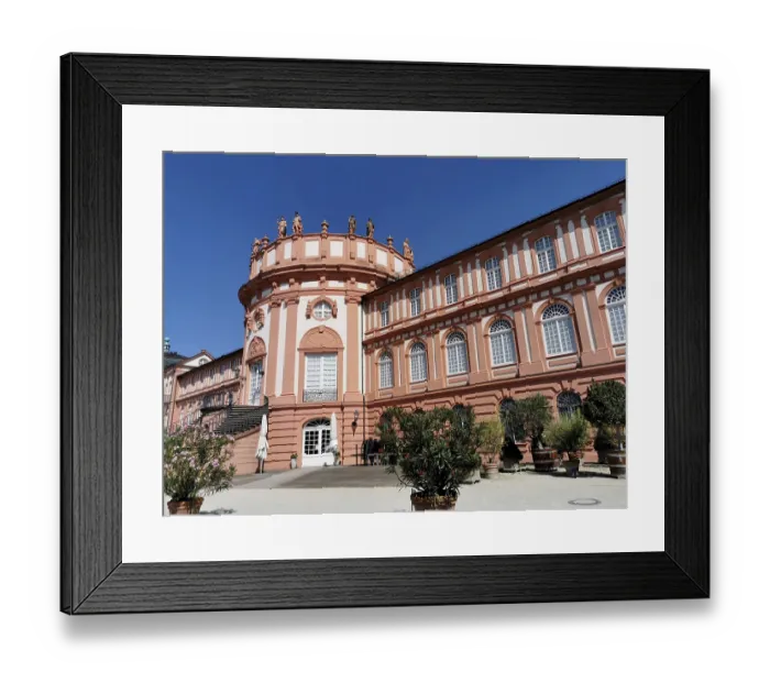 Framed Print : Rhine side of Biebrich Palace, former residence of the Princes of Nassau-Usingen in Wiesbaden-Biebrich