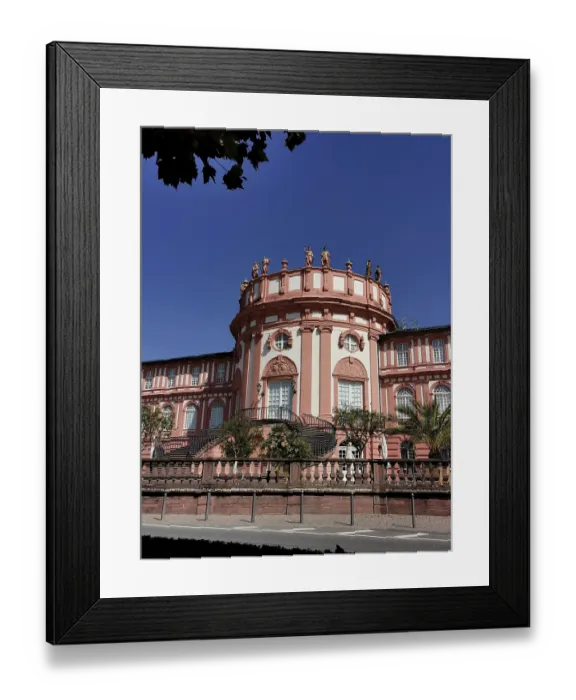 Framed Print : Rhine side of Biebrich Palace, former residence of the Princes of Nassau-Usingen in Wiesbaden-Biebrich