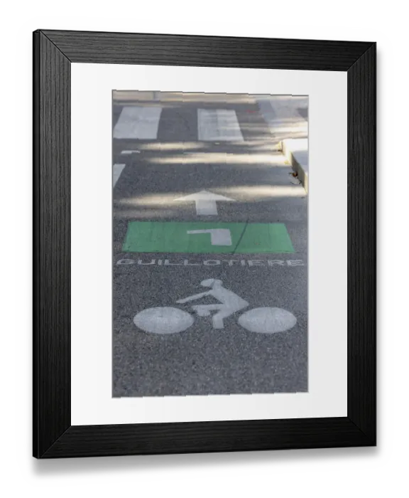 Framed Print : Cycle track no. 1 in the direction of Tete d'Or