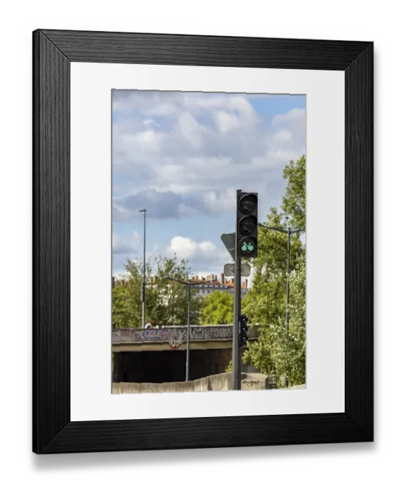 Framed Print : Bicycle traffic light for separate bicycle lane Framed Print : Bicycle traffic light for separate bicycle lane