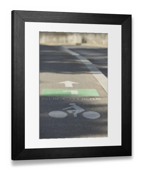 Framed Print : Cycle track no. 1 in the direction of Guillotiere Framed Print : Cycle track no. 1 in the direction of Guillotiere