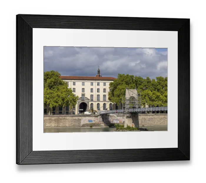 Framed Print : Batiment B and Passerelle du College Framed Print : Batiment B and Passerelle du College