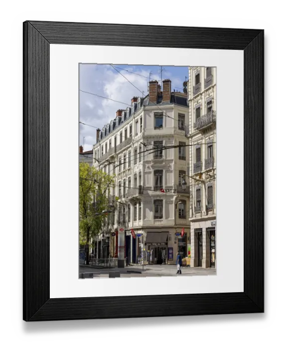 Framed Print : Building with tobacco shop at the town hall Framed Print : Building with tobacco shop at the town hall