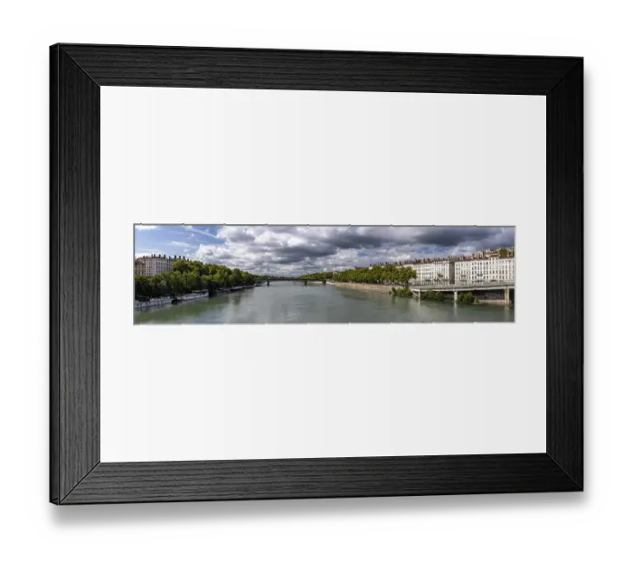 Framed Print : Panoramic view over the Rhone, Quai Andre Lassagne Framed Print : Panoramic view over the Rhone, Quai Andre Lassagne