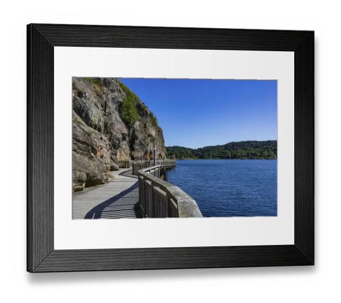 Framed Print : The seafront promenade is the pride of the town of Uddevalla Framed Print : The seafront promenade is the pride of the town of Uddevalla