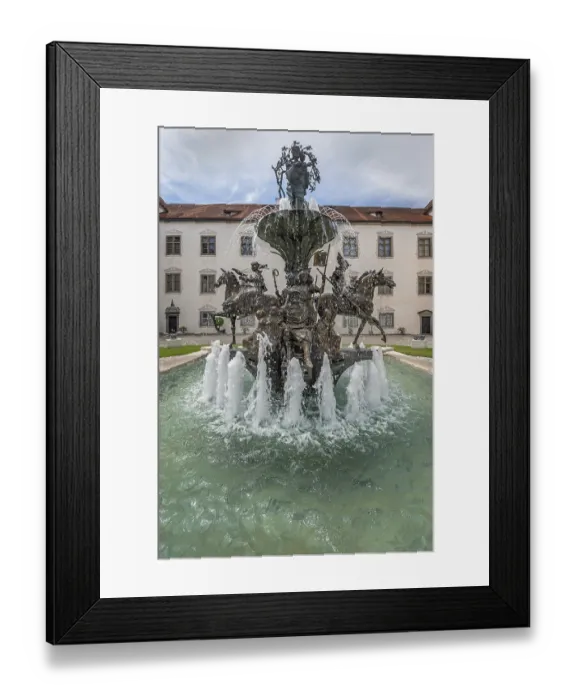 Framed Print : Inner courtyard with the Marienbrunnen fountain by Maximilian RueB