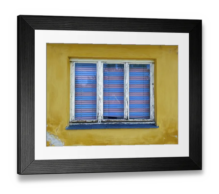 Framed Print : Old window with white blinds in front of a yellow wall Unterretzbach Weinviertel Lower Austria Austria Framed Print : Old window with white blinds in front of a yellow wall Unterretzbach Weinviertel Lower Austria Austria