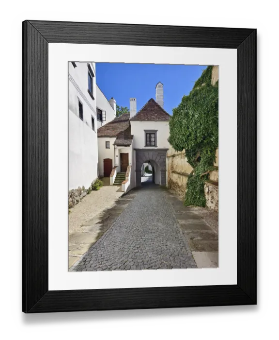 Framed Print : Paved path leads to a historic Tor tor