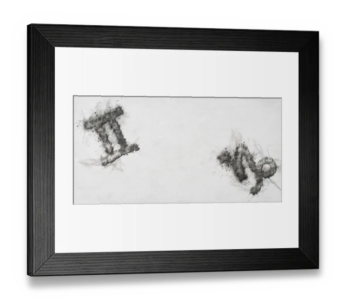 Framed Print : Gemini and Capricorn Compatibility
