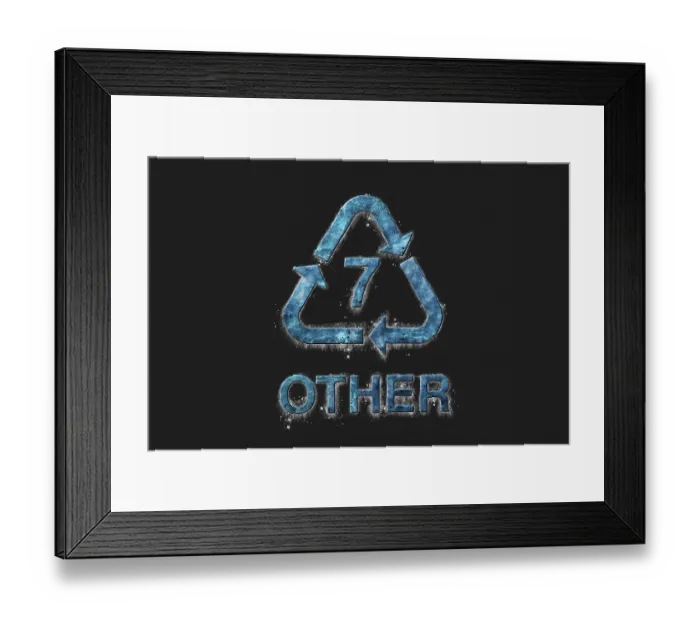 Framed Print : OTHER, Plastic recycling symbol OTHER 7