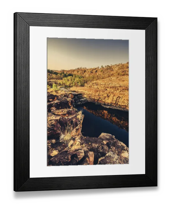 Framed Print : Bell Gorge waterfall, a body of water in north-west Australia in the Kimberley