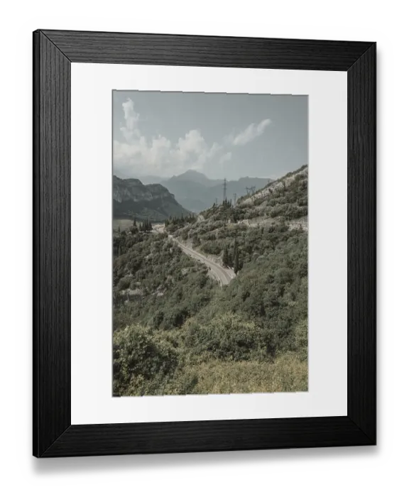 Framed Print : Road and landscape on Lake Garda, Italy