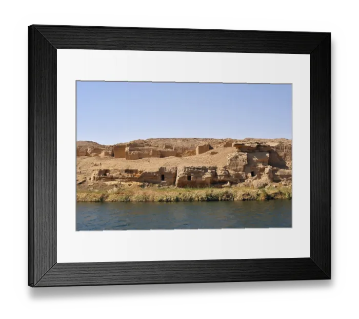 Framed Print : Ancient temple complex on the banks of the Nile