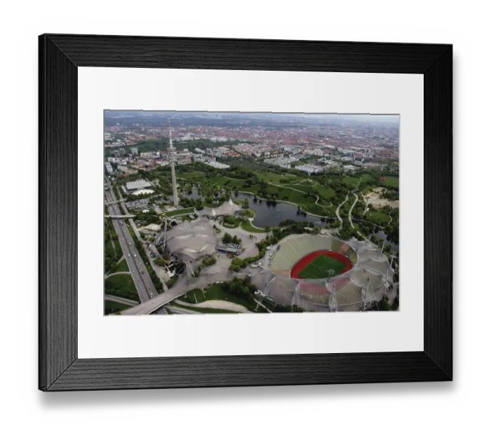 Framed Print : Aerial view of the Olympic site