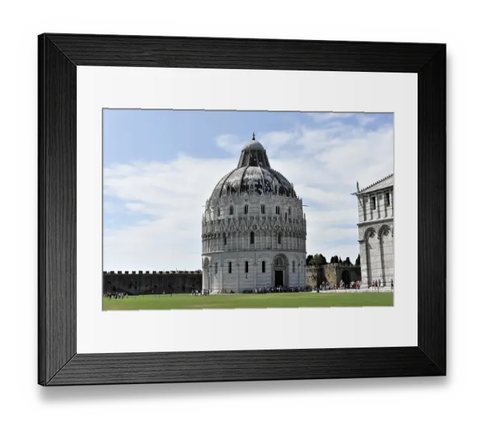 Framed Print : The Baptistery of Pisa under a clear sky